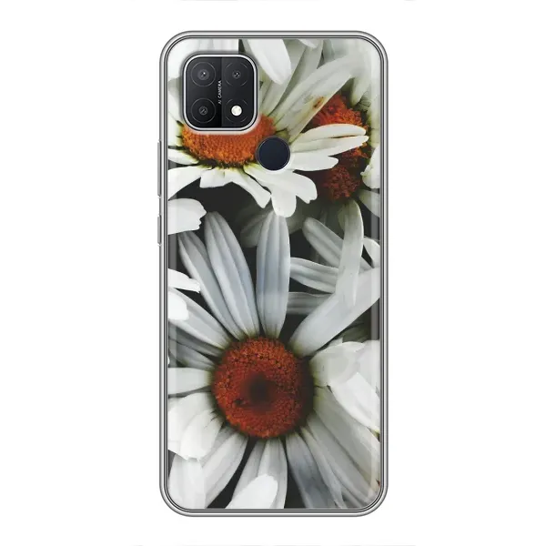 Чехол с рисунком «Цветы Ромашки» для OPPO A15s Чехол с рисунком «Цветы Ромашки» для OPPO A15s