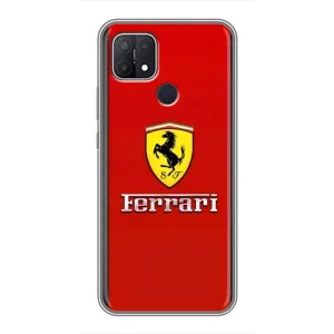 Силіконовий бампер з картинкою машини на OPPO A15s (Ferrari Logo)