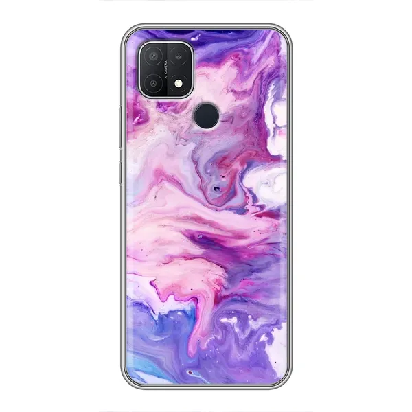 Чехол с рисунком «Фиолетовый мрамор» для OPPO A15s Чехол с рисунком «Фиолетовый мрамор» для OPPO A15s