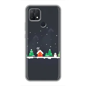 Силіконовий бампер на різдво для OPPO A15s (Місто зимове)