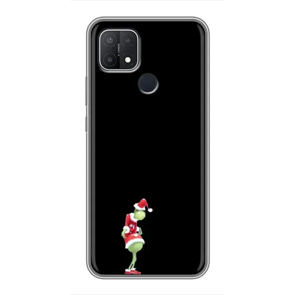 Чехол с рисунком «Гринч на чорном» для OPPO A15s Чехол с рисунком «Гринч на чорном» для OPPO A15s