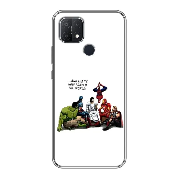 Чехол с рисунком «Иисус супергерой» для OPPO A15s Чехол с рисунком «Иисус супергерой» для OPPO A15s