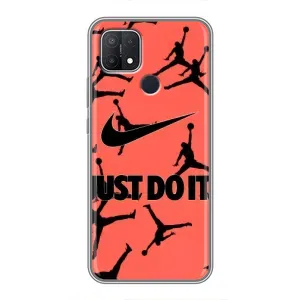 Силіконовый Чохол Nike Air Jordan на Оппо A15s (Just Do It)
