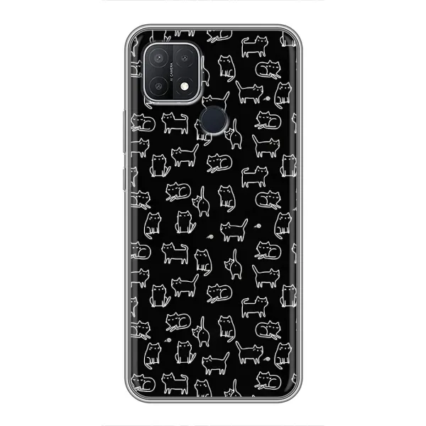 Чехол с рисунком «Котики на черном» для OPPO A15s Чехол с рисунком «Котики на черном» для OPPO A15s
