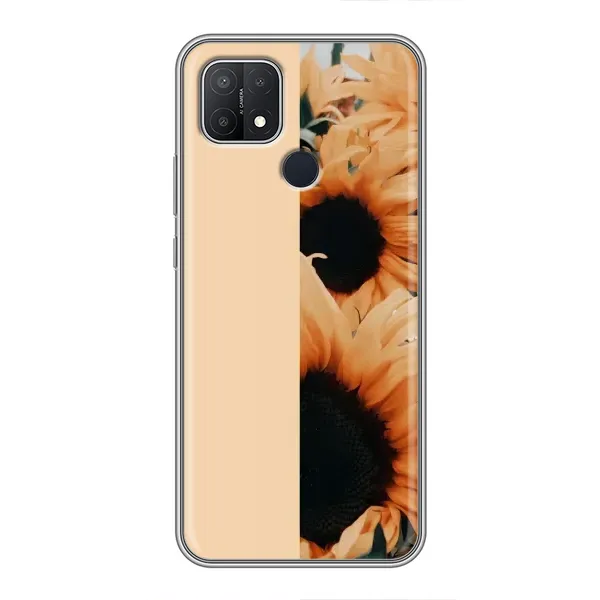 Чехол с рисунком «Красивые подсолнухи» для OPPO A15s Чехол с рисунком «Красивые подсолнухи» для OPPO A15s