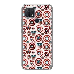Чехол с Щитом Капитана Америки на OPPO A15s (Марвел щиты)