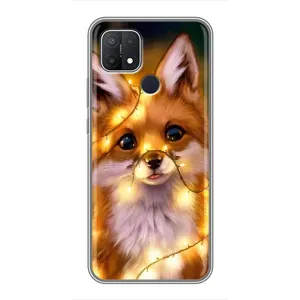 Чохол з Лисичкою для OPPO A15s (Новорічне лисеня)