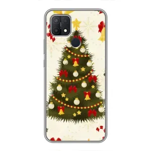 Чохол новорічна ялинка на OPPO A15s (Новорічний принт)