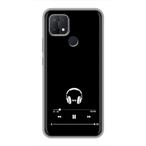 Чохол з картинками на чорному фоні для OPPO A15s (Плеєр)