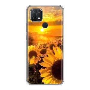 Чохол з Квітами для OPPO A15s (поле соняшників)