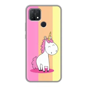 Чехол Unicorn на OPPO A15s (Радужный Единорог)