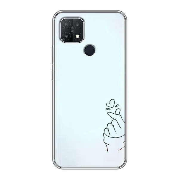 Чехол с рисунком «Сердце на голубом» для OPPO A15s Чехол с рисунком «Сердце на голубом» для OPPO A15s