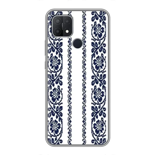 Чехол с рисунком «Синяя вышиванка» для OPPO A15s Чехол с рисунком «Синяя вышиванка» для OPPO A15s