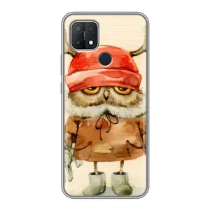 Чохли з принтом СОВИ для OPPO A15s (Сова у шапці)