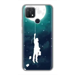 Чехол (ТПУ) с планетами на OPPO A15s (To The moon)