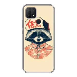 Силиконовый Чехол с Енотами на OPPO A15s (В кепчику)