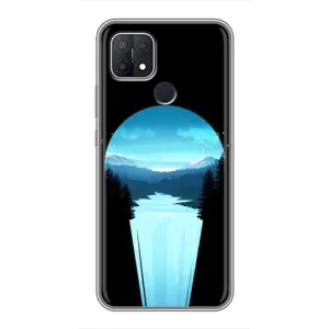 Літній Чохол на OPPO A15s (Синій Водоспад)