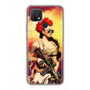 ЗСУ Чехлы (TPU) для OPPO A15s (Женщина солдат)