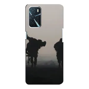 Чехлы на военную тематику для Oppo A16 (Бой солдат)