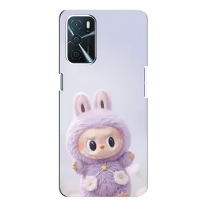 Чохол з принтом Лабубу для Oppo A16 (Фіолетовий Лабубу)