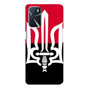 Чехлы УПА (Красно-Чёрный) на Oppo A16 (Герб Украины)