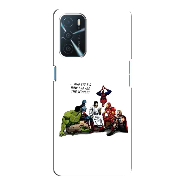 Чехол с рисунком «Иисус супергерой» для OPPO A16 Чехол с рисунком «Иисус супергерой» для OPPO A16