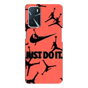 Силиконовый Чехол Nike Air Jordan на Оппо А16 (Just Do It)