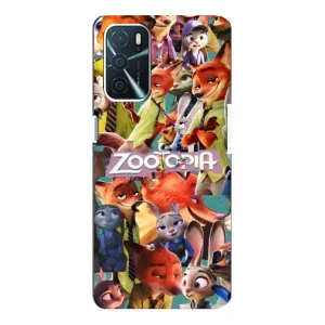 Силиконовый чехол с принтом Зоотрополіс для Oppo A16 (Коллаж героев)