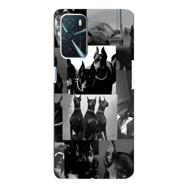 Чехол с рисунком «Коллаж Доберман» для OPPO A16 Чехол с рисунком «Коллаж Доберман» для OPPO A16