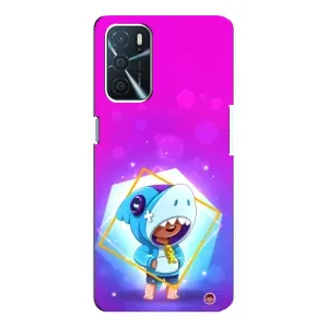 Чохол Бравл Старс для Oppo A16 (Леон у костюмі Акули)