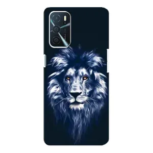 Чохол з картинкою на Oppo A16 (Лев – синій)