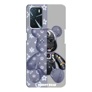 Силиконовый чехол для Oppo A16 (Медведь Louis Vuitton)