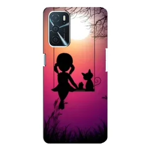 Дівчачий Чохол для Oppo A16 (На гойдалці)