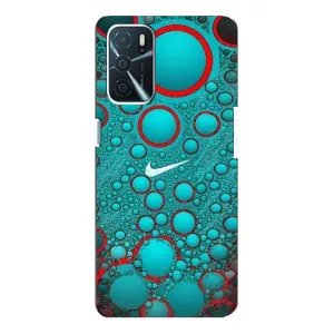 Силиконовый Чехол на Oppo A16 с картинкой Nike (Найк зеленый)