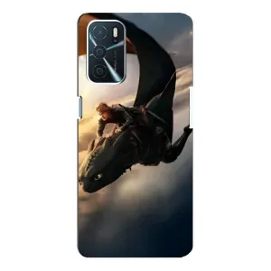 Чехол дракон Беззубик для Oppo A16 (Полет Беззубика)