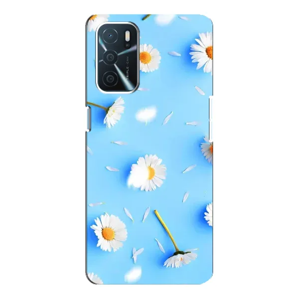 Чехол с рисунком «ромашки на голубом» для OPPO A16