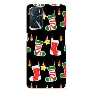 Силиконовый бампер на рождество для Oppo A16 (Рождественские подарки)