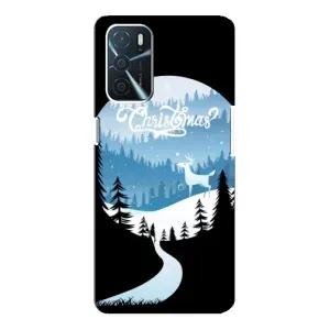 Силиконовый бампер на рождество для Oppo A16 (Рождественский Олень)
