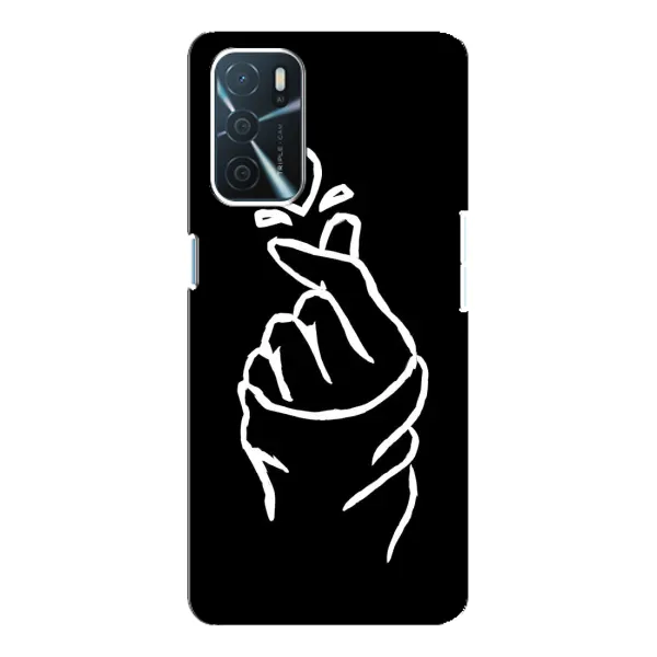 Чехол с рисунком «Сердце на черном» для OPPO A16 Чехол с рисунком «Сердце на черном» для OPPO A16