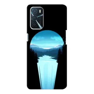 Летний Чехол на Oppo A16 (Синий Водопад)