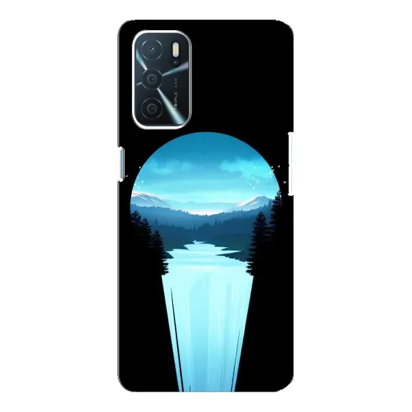 Чехол с рисунком «Синий Водопад» для OPPO A16