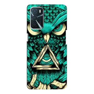 Чохли з принтом СОВИ для Oppo A16 (Зелена сова)