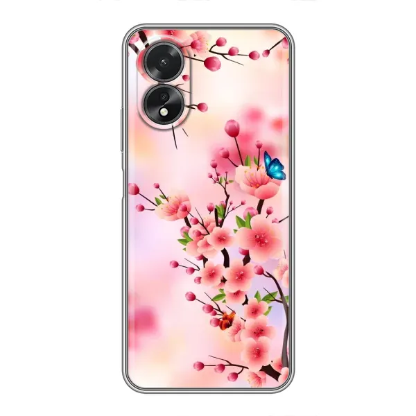 Чехол с рисунком «Бабочки на сакуре» для OPPO A17 Чехол с рисунком «Бабочки на сакуре» для OPPO A17