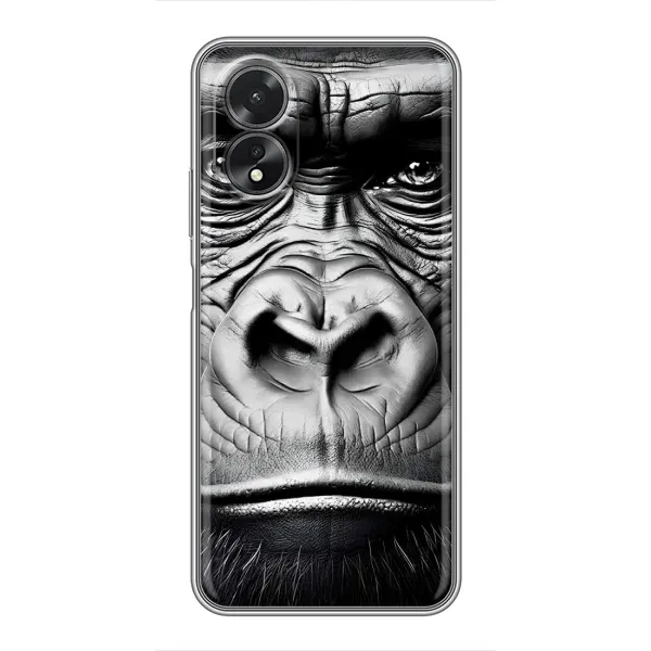 Чехол с рисунком «Черная обезьяна» для OPPO A17 Чехол с рисунком «Черная обезьяна» для OPPO A17