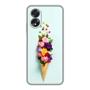Чохли з тематикою "КВІТИ" на Oppo A17 (Квітка-морозиво)