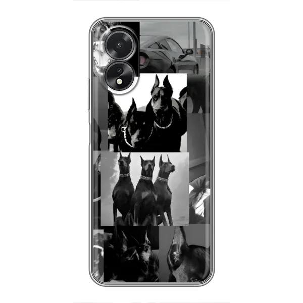 Чехол с рисунком «Коллаж Доберман» для OPPO A17 Чехол с рисунком «Коллаж Доберман» для OPPO A17