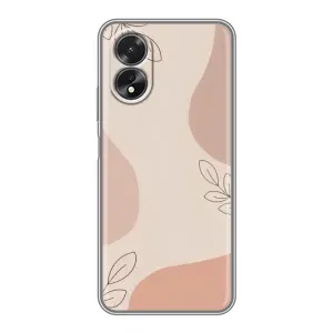 Чохол квітковий дизайн для Oppo A17 (Кориневий фон)