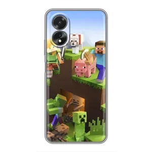Чохли для Oppo A17 (Персонажі МайнКрафт) (Майн-крафт)