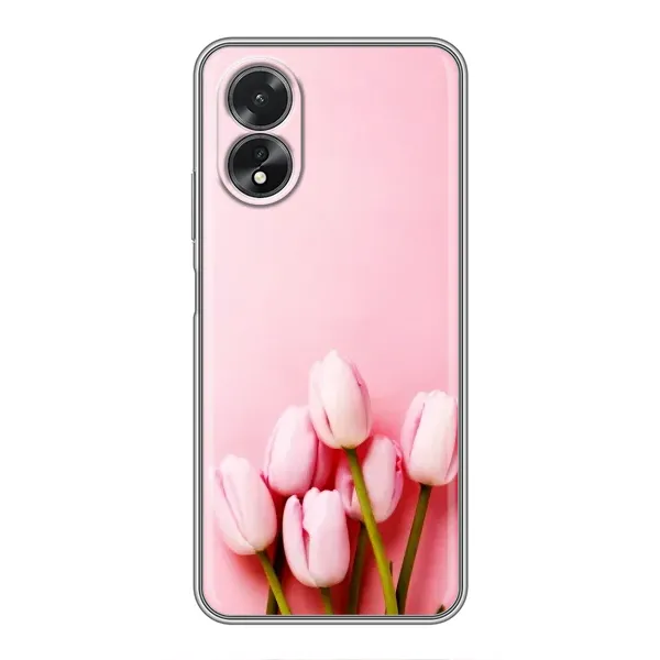 Чехол с рисунком «Розовые тюльпаны» для OPPO A17 Чехол с рисунком «Розовые тюльпаны» для OPPO A17