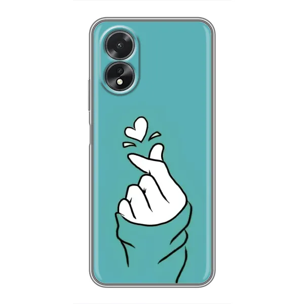 Чехол с рисунком «Сердечко на бирюзовом» для OPPO A17 Чехол с рисунком «Сердечко на бирюзовом» для OPPO A17